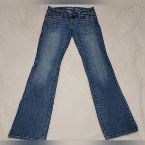 American Eagle Blue Flare Wide Leg Denim